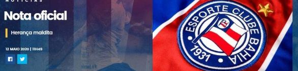 Por dívida de 2011, Bahia é alvo de bloqueio de contas: 