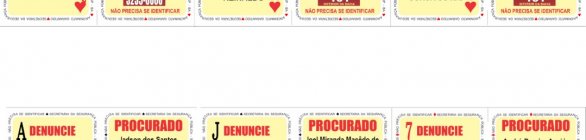 Baralho do Crime inclui novos foragidos da Justiça