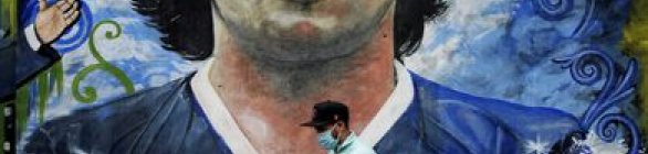 Camisa utilizada por Maradona no gol 