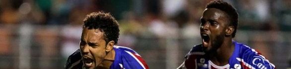 Bahia marca no fim e arranca empate com Palmeiras na estreia de Carpegiani