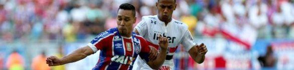 Bahia toma gol no final e empata com o São Paulo
