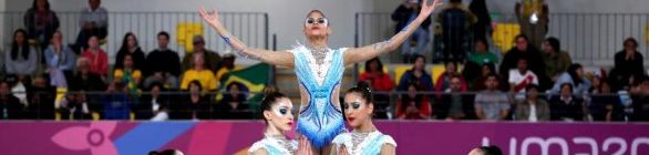 Conjunto do Brasil fica com o bronze na prova de cinco bolas ginástica rítmica 