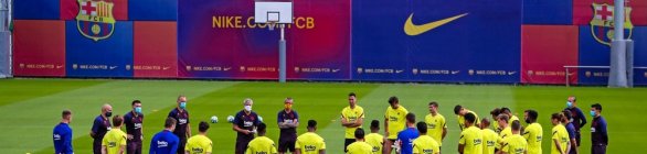 Cinco jogadores do Barcelona testaram positivo para coronavírus no início 