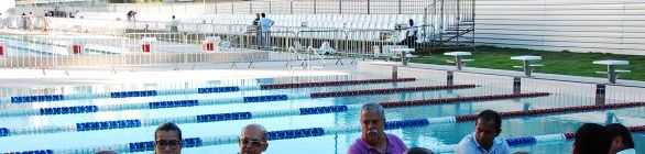 Conselho de Esporte e Lazer visita a piscina olímpica da Bahia