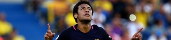 Com três de Neymar, Barça vence Las Palmas e mantém chance de título