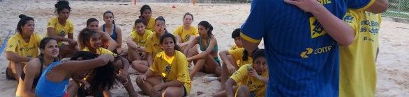 seleções juvenis de handebol de areia estão fora do Mundial